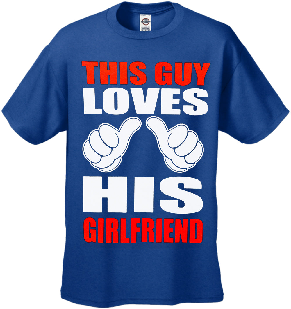 This Guy Loves His Girlfriend Cartoon Hands Men's T-Shirt