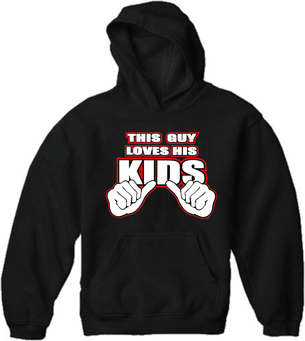 This Guy Loves His Kids Adult Hoodie