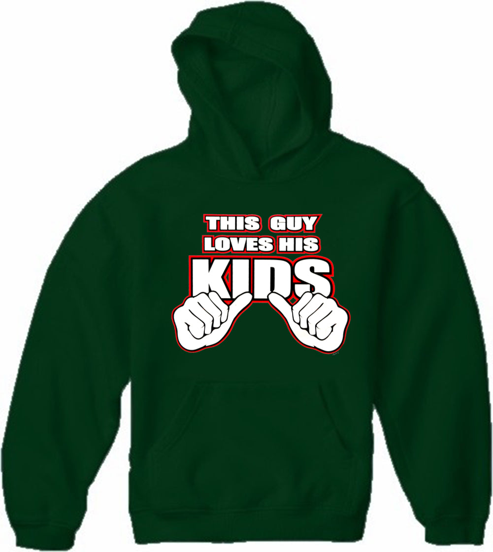 This Guy Loves His Kids Adult Hoodie