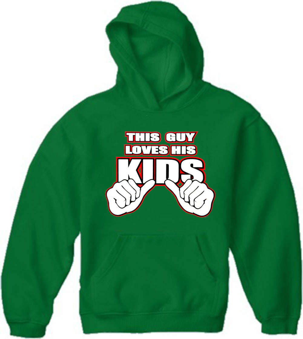 This Guy Loves His Kids Adult Hoodie