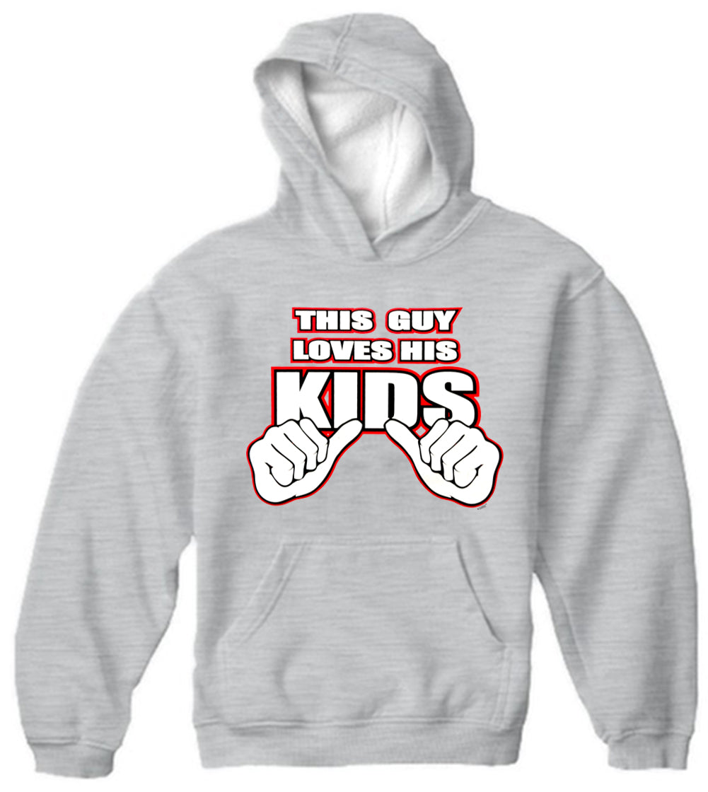 This Guy Loves His Kids Adult Hoodie