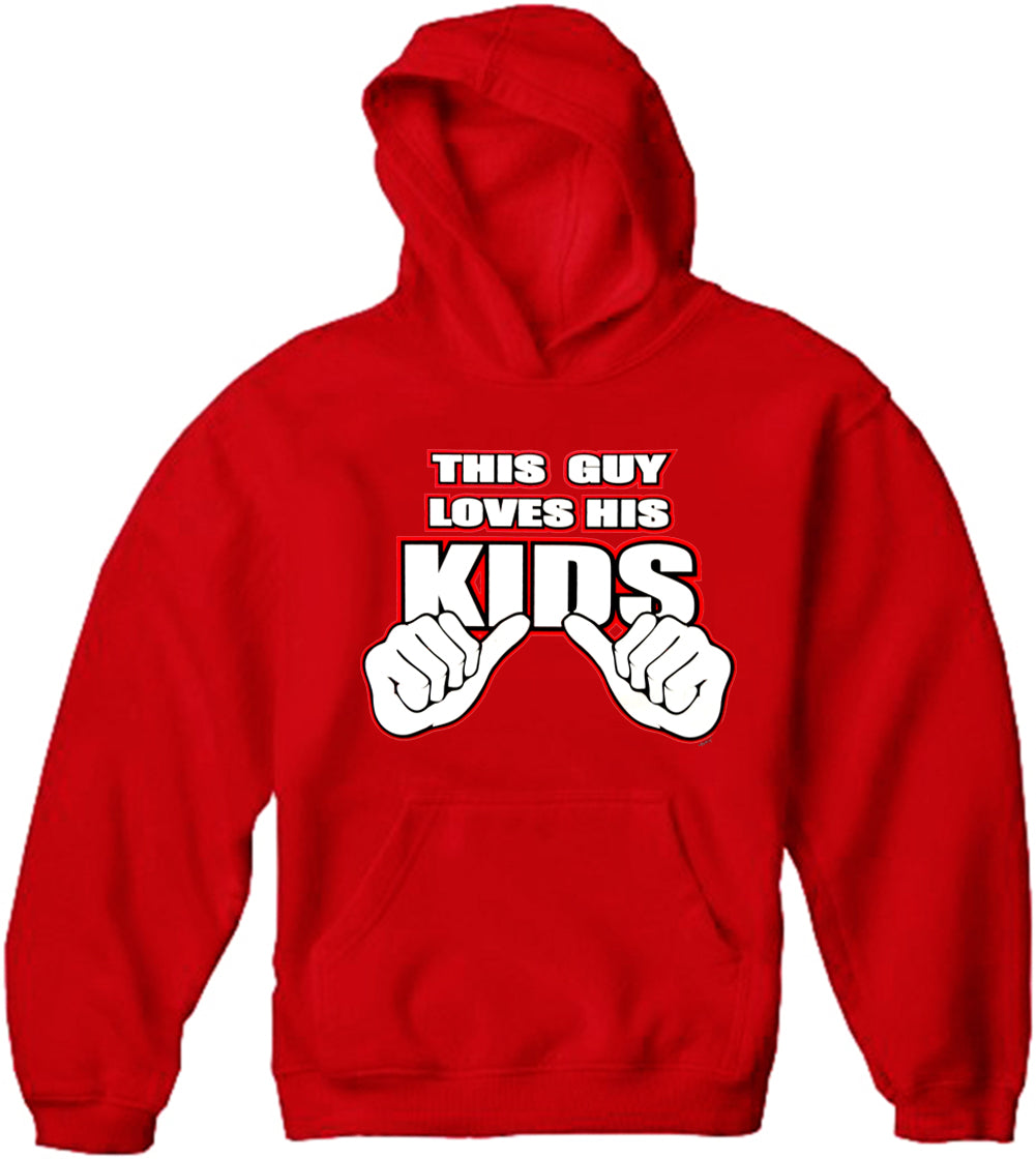 This Guy Loves His Kids Adult Hoodie