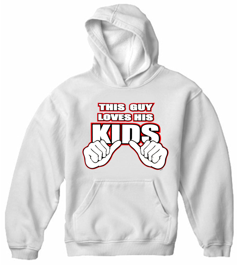 This Guy Loves His Kids Adult Hoodie
