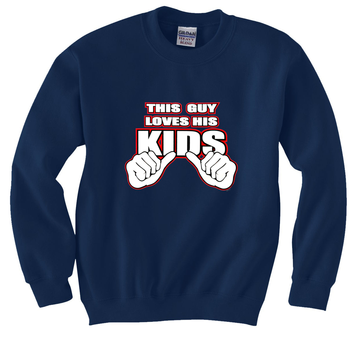 This Guy Loves His Kids Crew Neck Sweatshirt