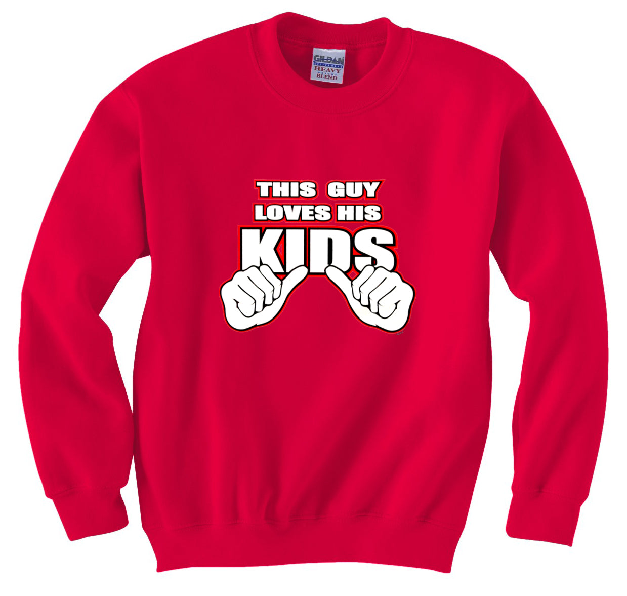 This Guy Loves His Kids Crew Neck Sweatshirt