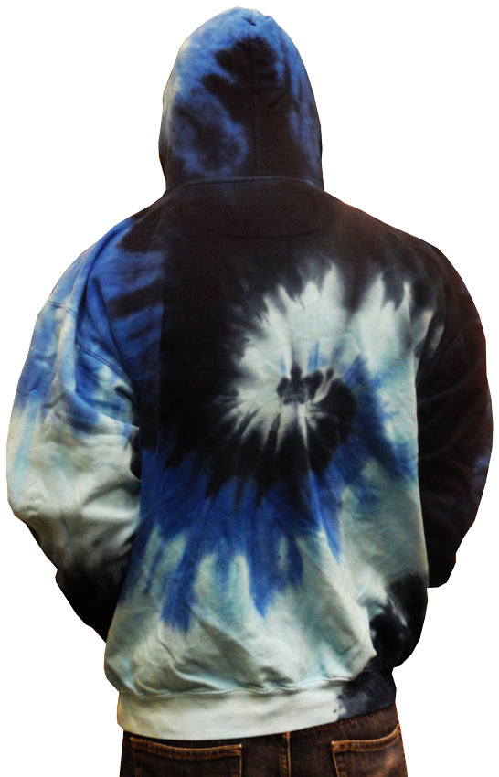 Tie Dye Hoodie - "Blue Ocean" Tie Dye Hoodie