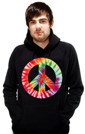 Tie Dye Peace Sign Hoodie