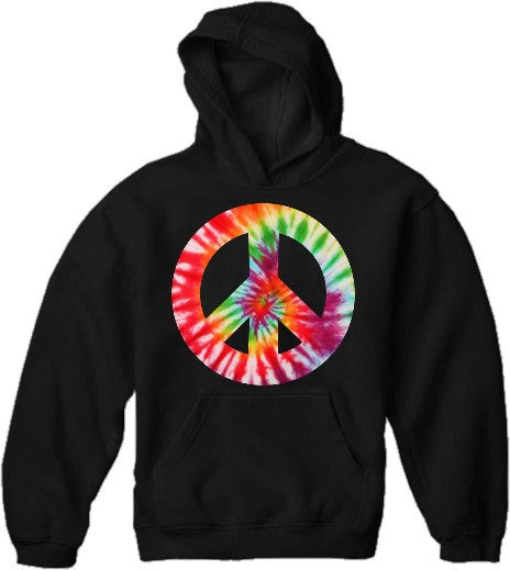 Tie Dye Peace Sign Hoodie