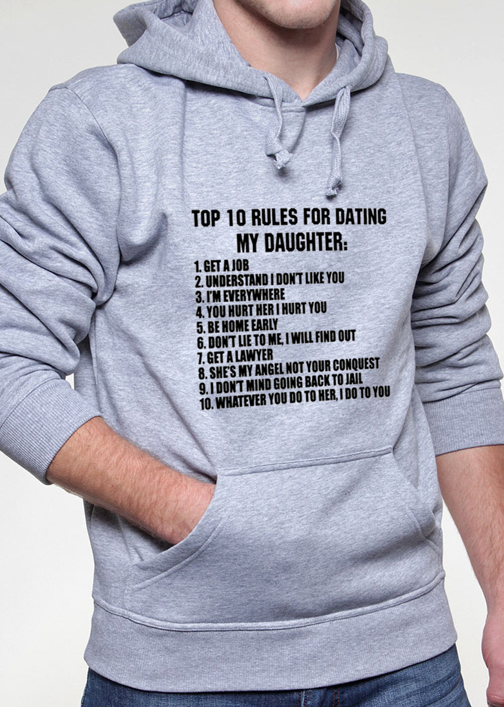 Top 10 Rules For Dating My Daughter Adult Hoodie