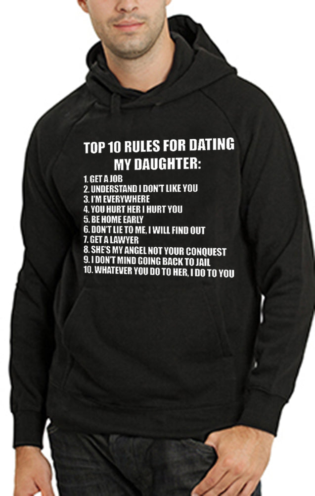 Top 10 Rules For Dating My Daughter Adult Hoodie