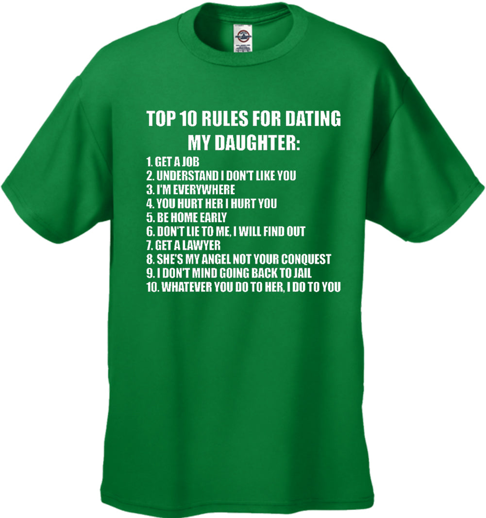 Top 10 Rules For Dating My Daughter Men's T-Shirt