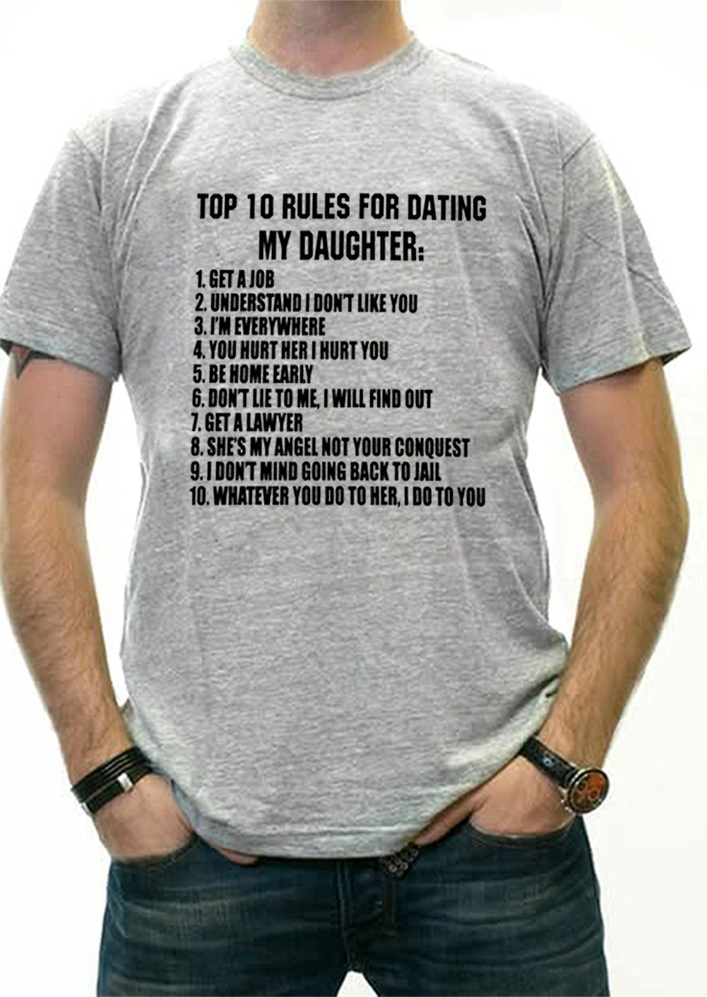 Top 10 Rules For Dating My Daughter Men's T-Shirt