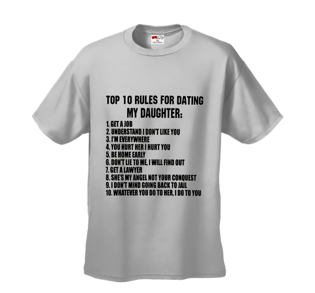Top 10 Rules For Dating My Daughter Men's T-Shirt