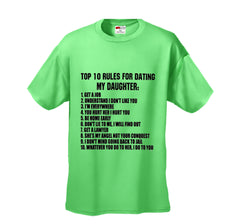 Top 10 Rules For Dating My Daughter Men's T-Shirt