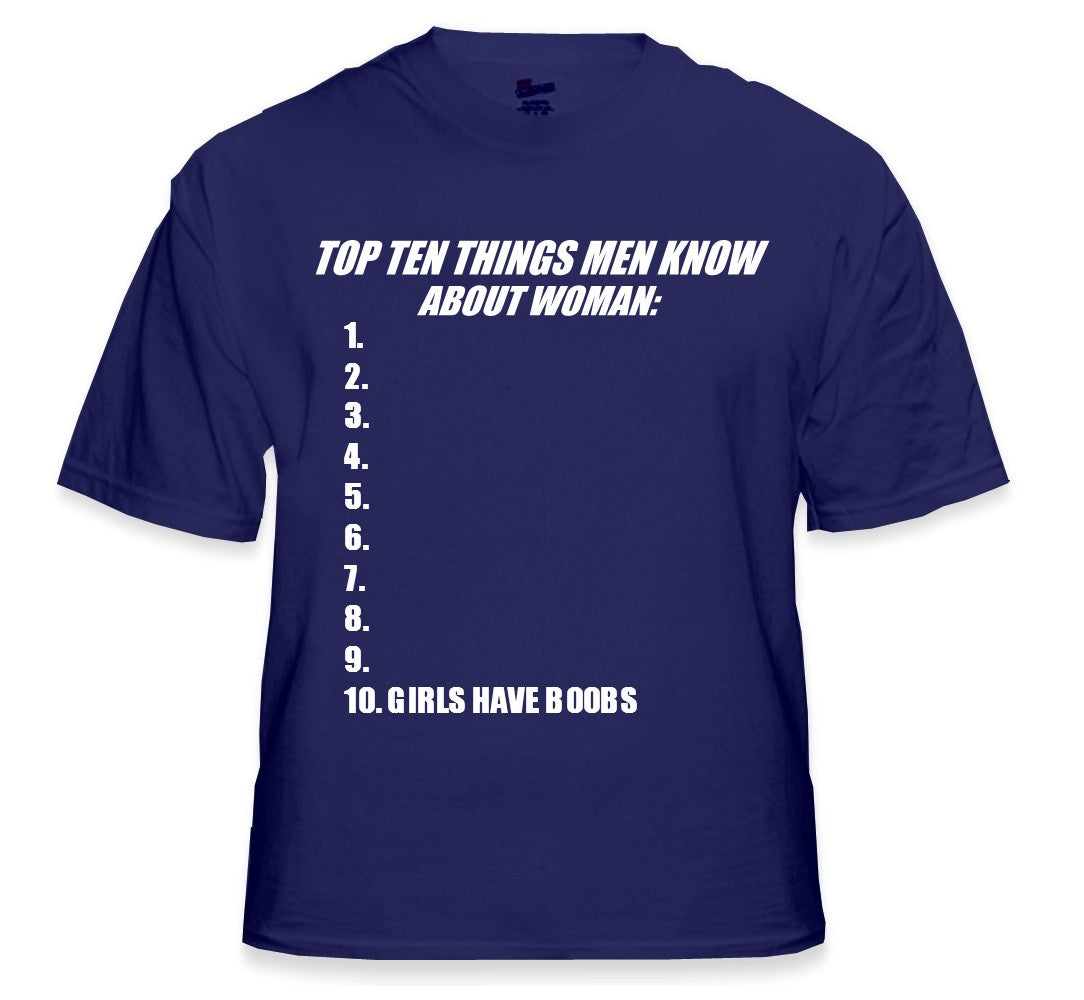 Top 10 Things Men Know About Women T-Shirt