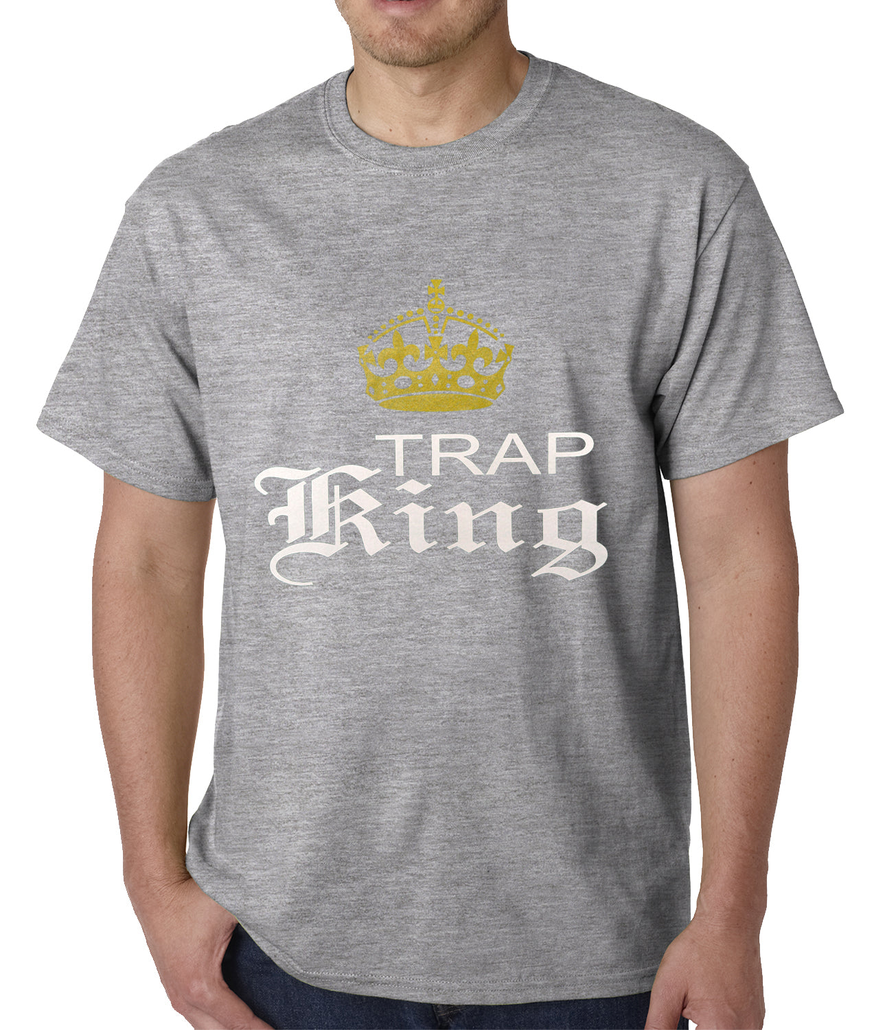 Trap King Golden Crown Mens T-shirt