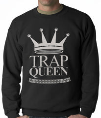 Trap Queen Full Silver Adult Crewneck