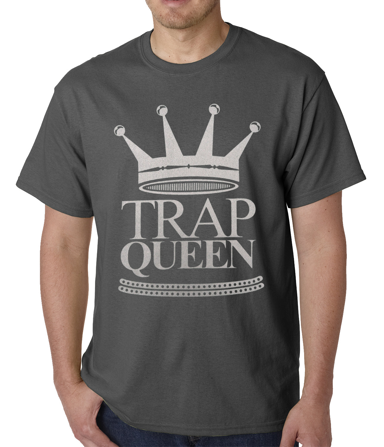 Trap Queen Full Silver Mens T-shirt