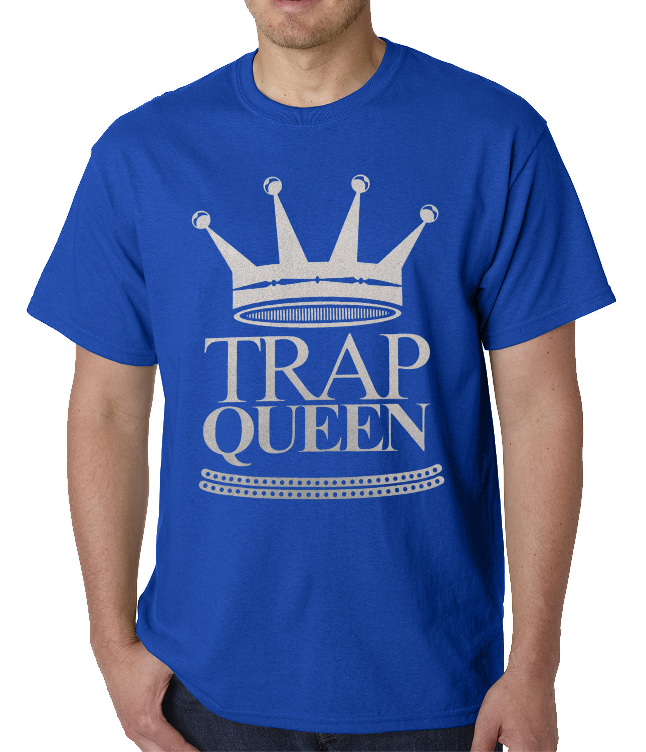 Trap Queen Full Silver Mens T-shirt