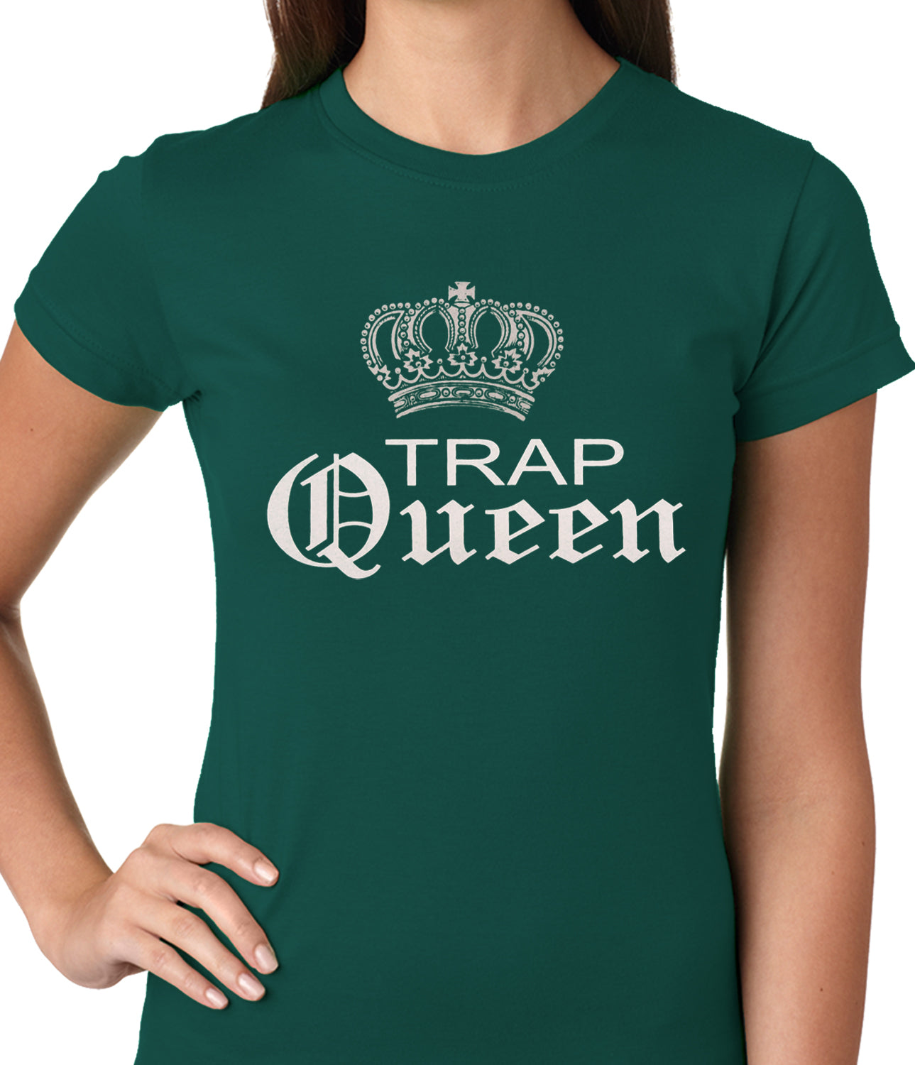 Trap Queen Silver Crown Ladies T-shirt