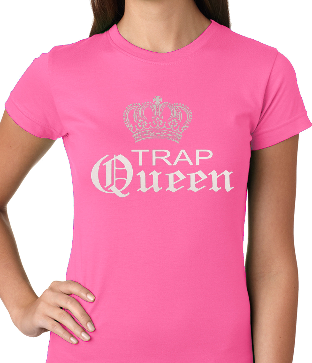 Trap Queen Silver Crown Ladies T-shirt