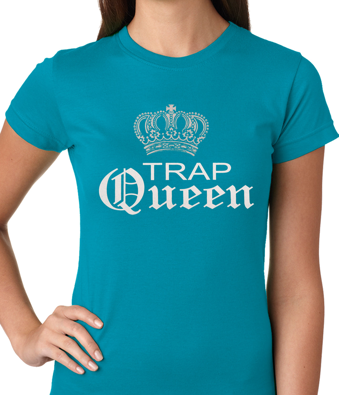 Trap Queen Silver Crown Ladies T-shirt