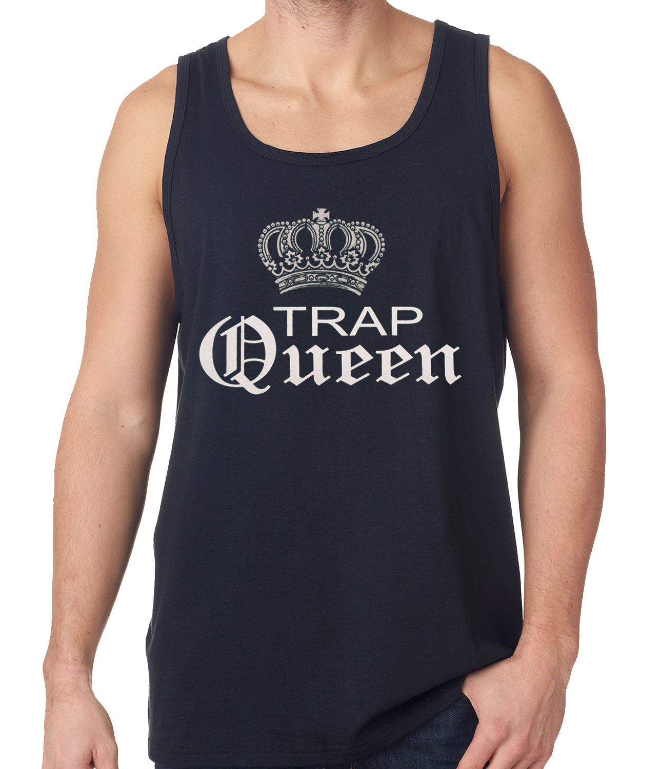 Trap Queen Silver Crown Tank Top