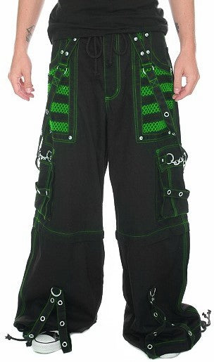 Tripp Darkstreet NYC - "Armageddon II" Bondage Pants (Black / Toxic Green)
