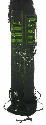 Tripp Darkstreet NYC - "Armageddon II" Bondage Pants (Black / Toxic Green)