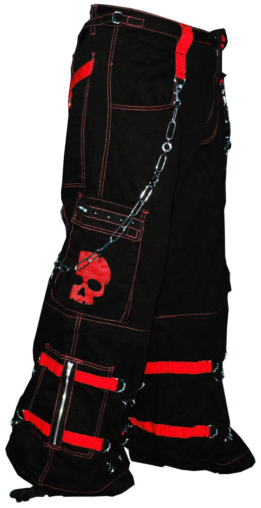 Tripp Darkstreet NYC - "Electro Skull" Bondage Pants (Black/Red)