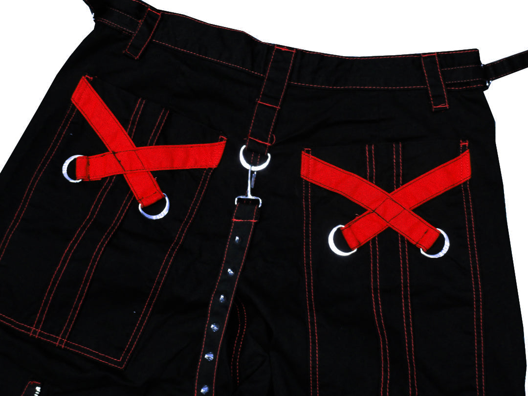 Tripp Darkstreet NYC - "Electro Skull" Bondage Pants (Black/Red)
