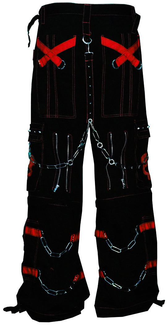 Tripp Darkstreet NYC - "Electro Skull" Bondage Pants (Black/Red)