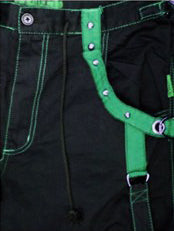 Tripp Darkstreet NYC - "Fallout" Bondage Pants (Black / Green)