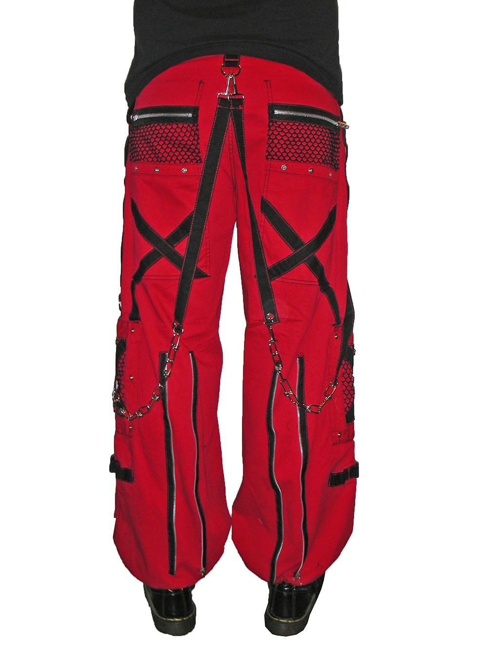 Tripp Darkstreet NYC - "Symbol" Bondage Pants (Red & Black)
