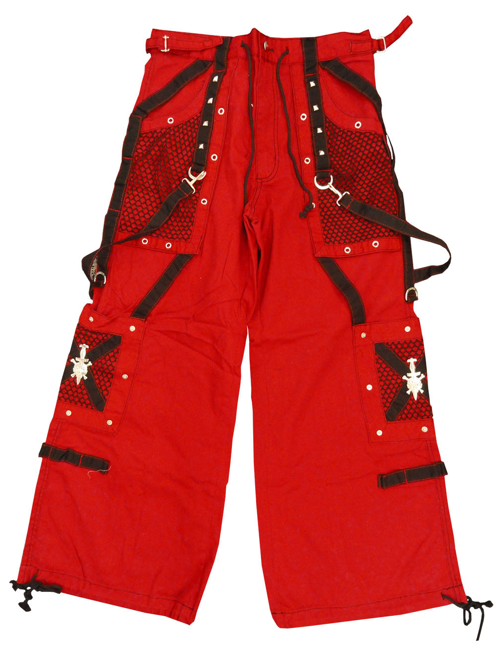 Tripp Darkstreet NYC - "Symbol" Bondage Pants (Red & Black)