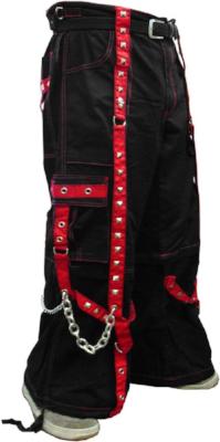 Tripp NYC "The Hands of Time" Bondage Pants (Black/Red)