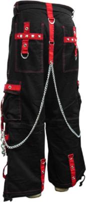 Tripp NYC "The Hands of Time" Bondage Pants (Black/Red)