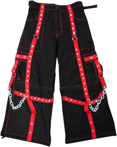 Tripp NYC "The Hands of Time" Bondage Pants (Black/Red)