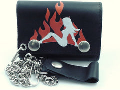 Trucker Babe Genuine Leather Chain Wallet