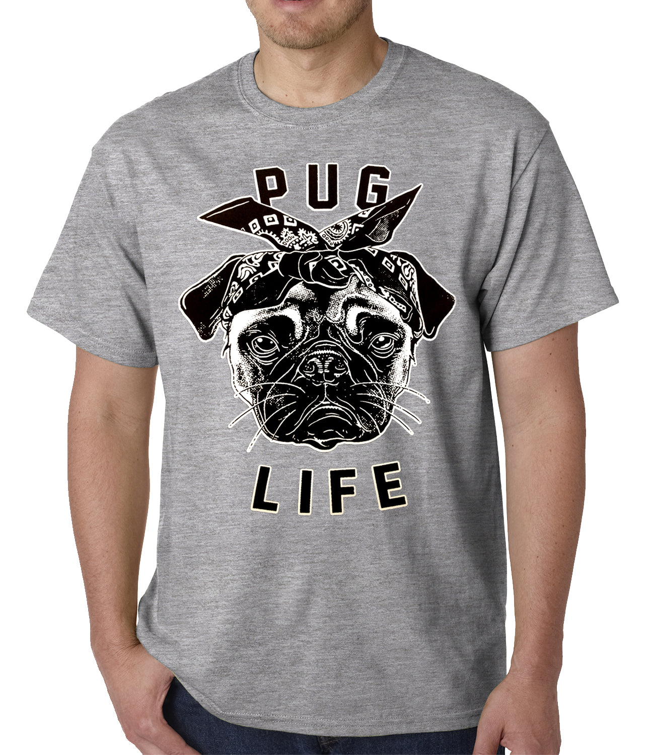 Tupug Pug Life Mens T-shirt