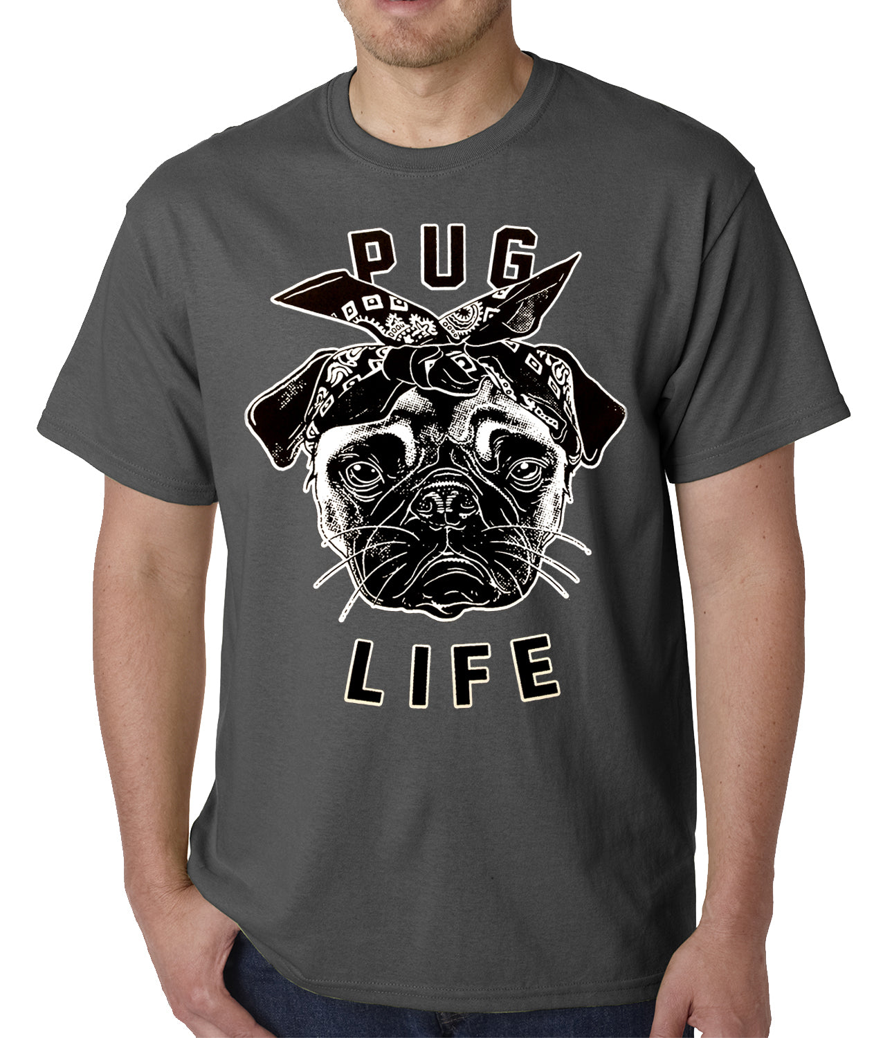 Tupug Pug Life Mens T-shirt