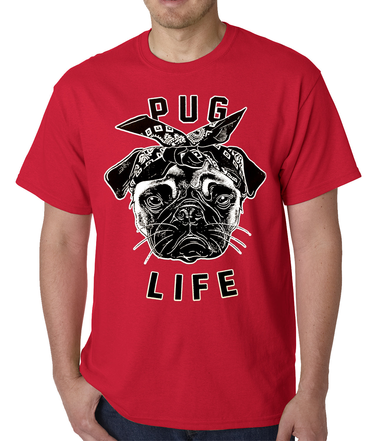 Tupug Pug Life Mens T-shirt
