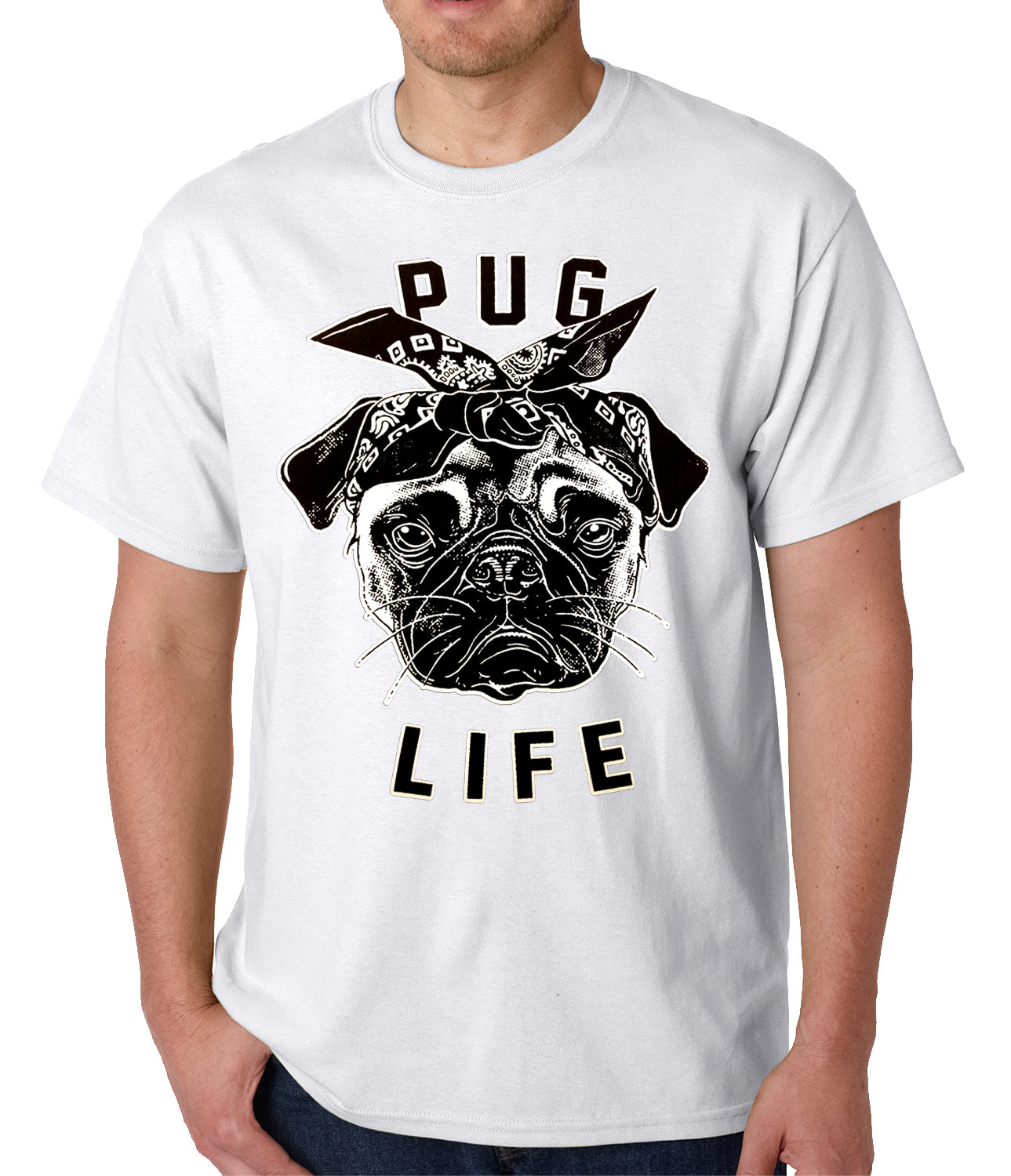 Tupug Pug Life Mens T-shirt