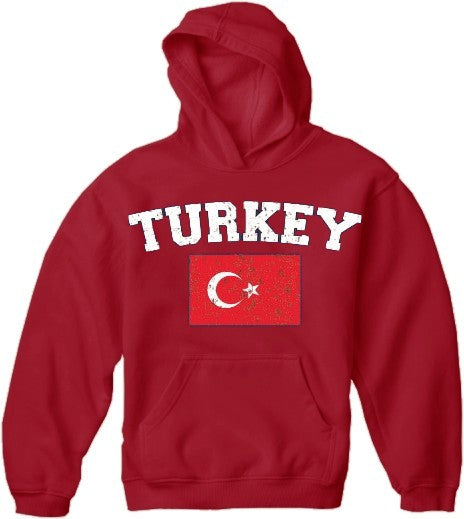 Turkey Vintage Flag International Hoodie