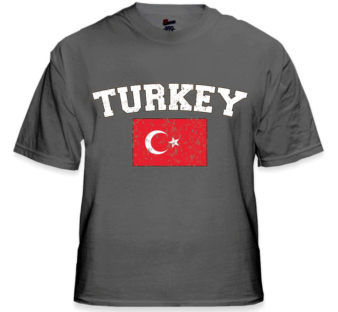 Turkey Vintage Flag International Mens T-Shirt