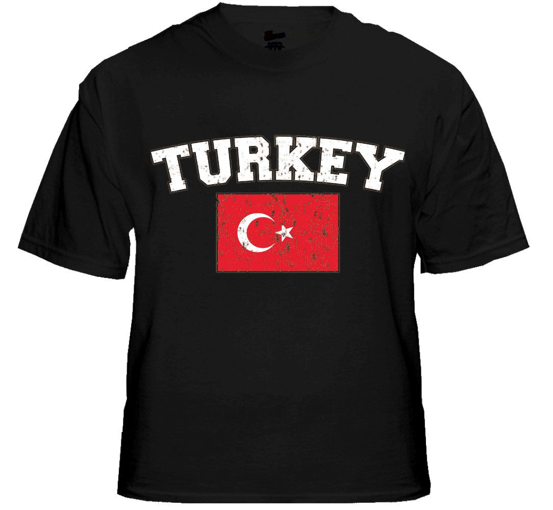 Turkey Vintage Flag International Mens T-Shirt