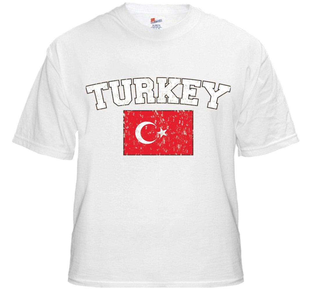 Turkey Vintage Flag International Mens T-Shirt