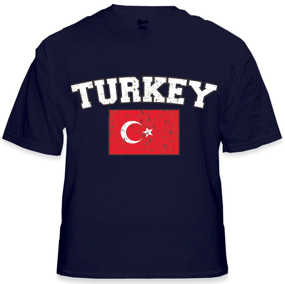 Turkey Vintage Flag International Mens T-Shirt