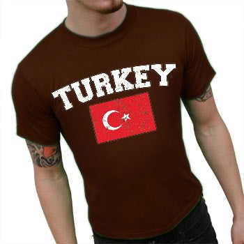 Turkey Vintage Flag International Mens T-Shirt