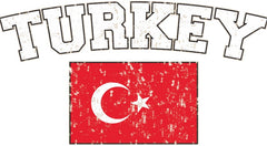 Turkey Vintage Flag International Mens T-Shirt